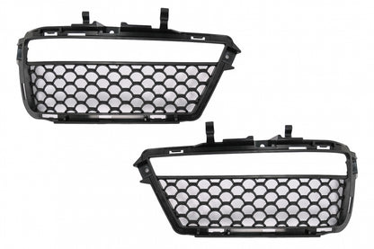 Front Bumper Central Lower Grille and Side Grilles for Mercedes S-Class W221 (2005–2012) S63 S65 Design