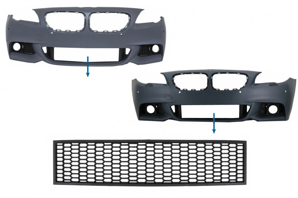Front Bumper Central Lower Grille for BMW 5 Series F10 F11 M-Tech (2009-2017)
