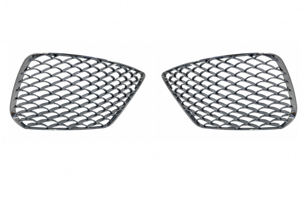 Front Bumper Chrome Side Grilles Left & Right for Mercedes S-Class W222 (2013–2017) S65 Design