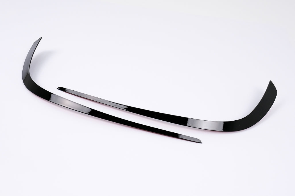 Front Bumper Fins Glossy Black for Mercedes E-Class C207 A207 Facelift Sport Line (2013–2017)