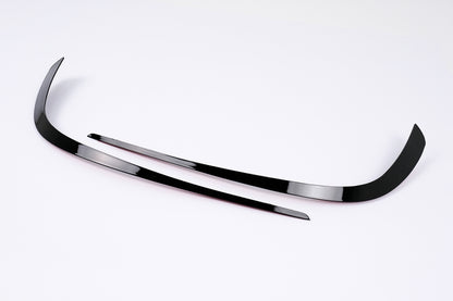 Front Bumper Fins Glossy Black for Mercedes E-Class C207 A207 Facelift Sport Line (2013–2017)