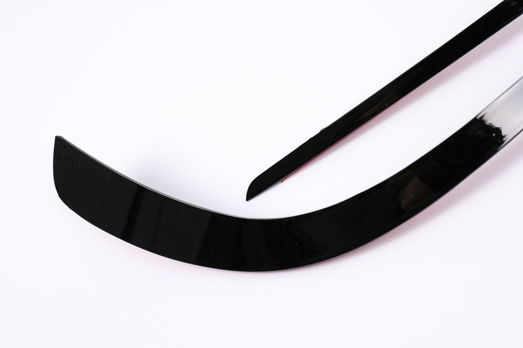 Front Bumper Fins Glossy Black for Mercedes E-Class C207 A207 Facelift Sport Line (2013–2017)