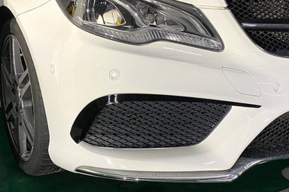Front Bumper Fins Glossy Black for Mercedes E-Class C207 A207 Facelift Sport Line (2013–2017)