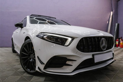 Front Bumper Flaps A35 Design Black Edition for Mercedes A-Class W177 V177 (2018–2022)
