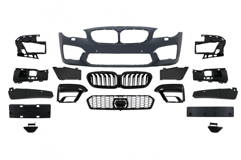 Front Bumper G30 M5 2020 Style with Gloss Black Grilles for BMW 5 Series F10 F11 (2011–2017)