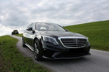 Front Bumper Grille Assembly S63 Look Piano Black for Mercedes S-Class W222 (2013–2017)