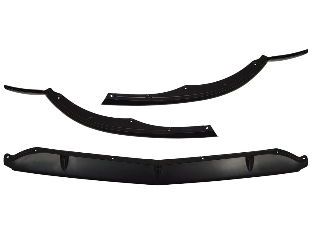 Front Bumper Lip Edition 1 Design Matte Black for Mercedes C-Class W205 S205 C205 A205 (2014–2018)