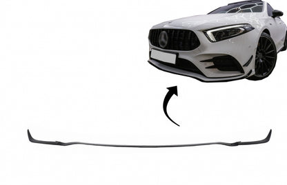 Front Bumper Lip Extension A35 Design Piano Black for Mercedes A-Class W177 V177 (2018–2022)