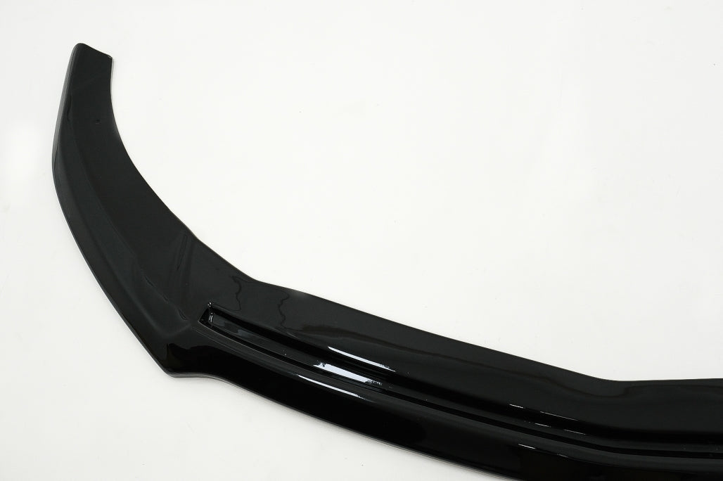 Front Bumper Lip Extension Piano Black for Mercedes A-Class W176 AMG Facelift (2015–2018)