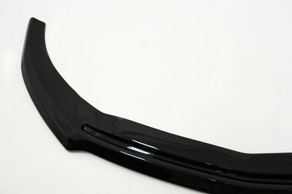 Front Bumper Lip Extension Piano Black for Mercedes A-Class W176 AMG Facelift (2015–2018)