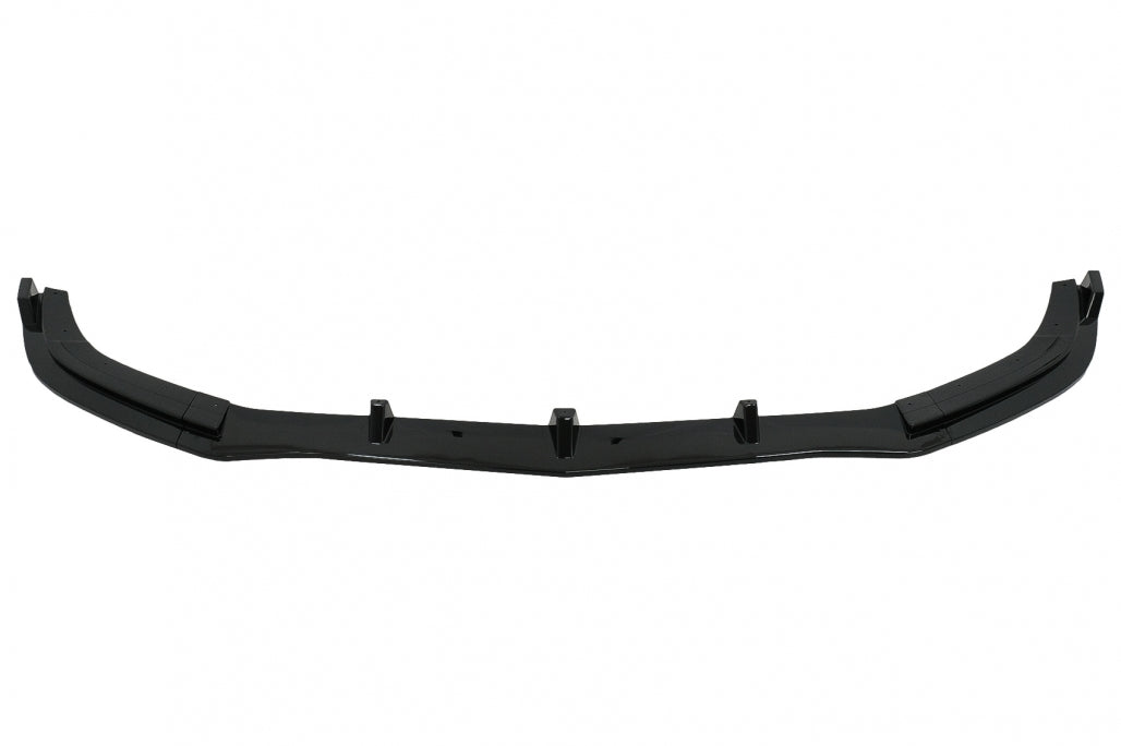 Front Bumper Lip Extension Piano Black for Mercedes E-Class W212 S212 Facelift AMG Sport Line (2013–2016)