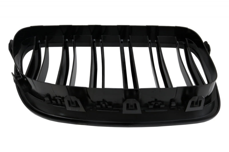 Front Bumper Lip M-Performance with Double Stripe Kidney Grilles for BMW 5 Series F10 F11 (2011-2017)