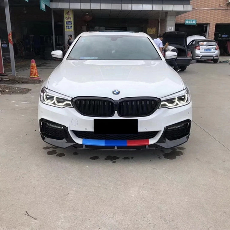 Front Bumper Lip M5 Design Piano Black for BMW 5 Series G30 G31 (2017–Up) M Sport