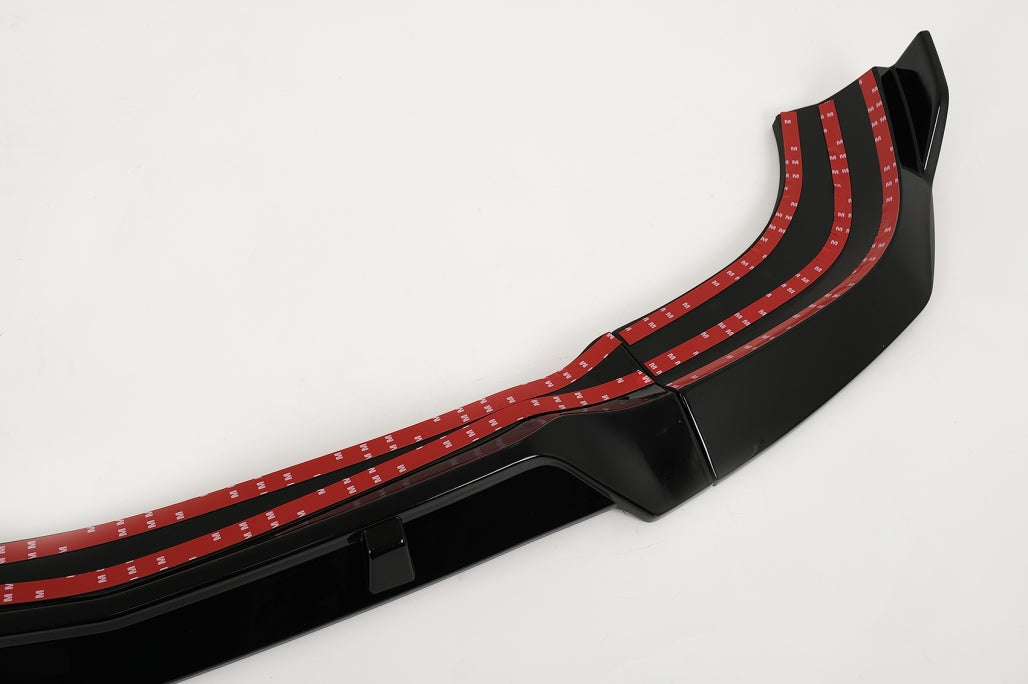 Front Bumper Lip Piano Black for Mercedes C-Class W204 S204 C204 Facelift (2011–2015)