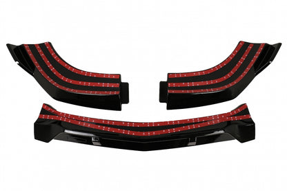 Front Bumper Lip Piano Black for Mercedes C-Class W204 S204 C204 Facelift (2011–2015)