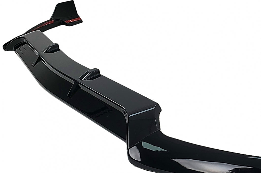 Front Bumper Lip Piano Black for Mercedes C-Class W205 S205 C205 A205 Sport Line (2014–2019)