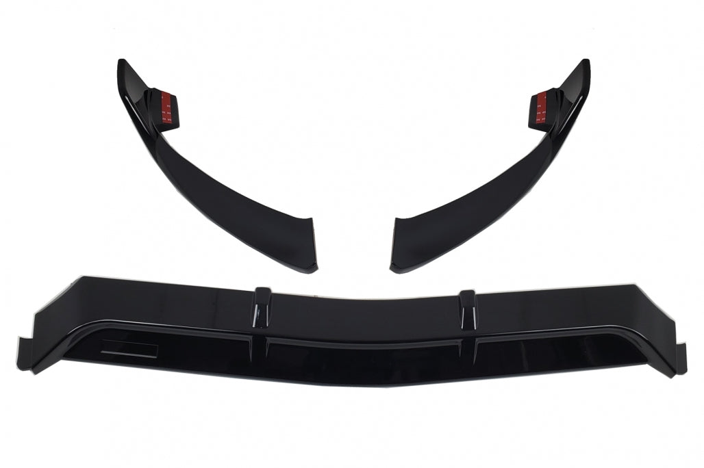 Front Bumper Lip Piano Black for Mercedes C-Class W205 S205 C205 A205 Sport Line (2014–2019)