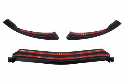Front Bumper Lip Piano Black for Mercedes C-Class W205 S205 C205 A205 Sport Line (2014–2019)