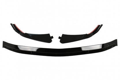 Front Bumper Lip Piano Black for Mercedes C-Class W206 S206 Sport Line (2021–Up)