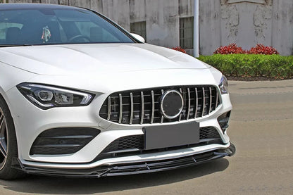 Front Bumper Lip Piano Black for Mercedes CLA X118 C118 Sport Line CLA35 (2019–2023)