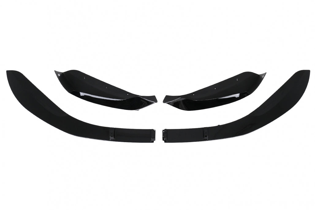 Front Bumper Lip Spoiler M Sport Design Piano Black for BMW 1 Series F20 F21 LCI Hatchback (2015–2019)