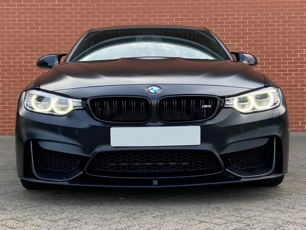 Front Bumper Lip Spoiler Matte Black for BMW F80 M3 F82 F83 M4 (2014-2019)