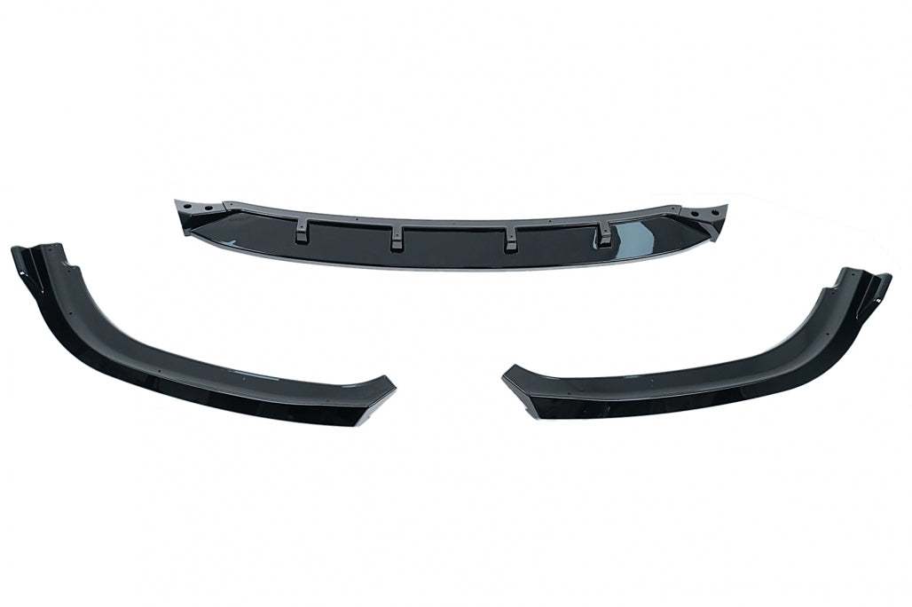 Front Bumper Lip Spoiler Piano Black for BMW 5 Series G30 G31 Standard Bumper (2017–2019)