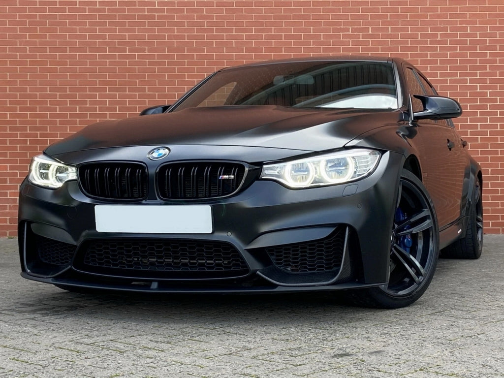 Front Bumper Lip Spoiler & Splitters Kit Matte Black for BMW F80 M3 F82 F83 M4 (2014-2019)