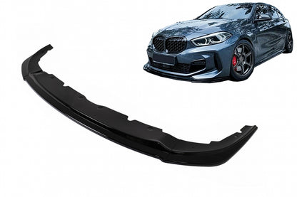 Front Bumper Lip Spoiler for BMW 1 Series F40 M Sport (2019–Up) Piano Black