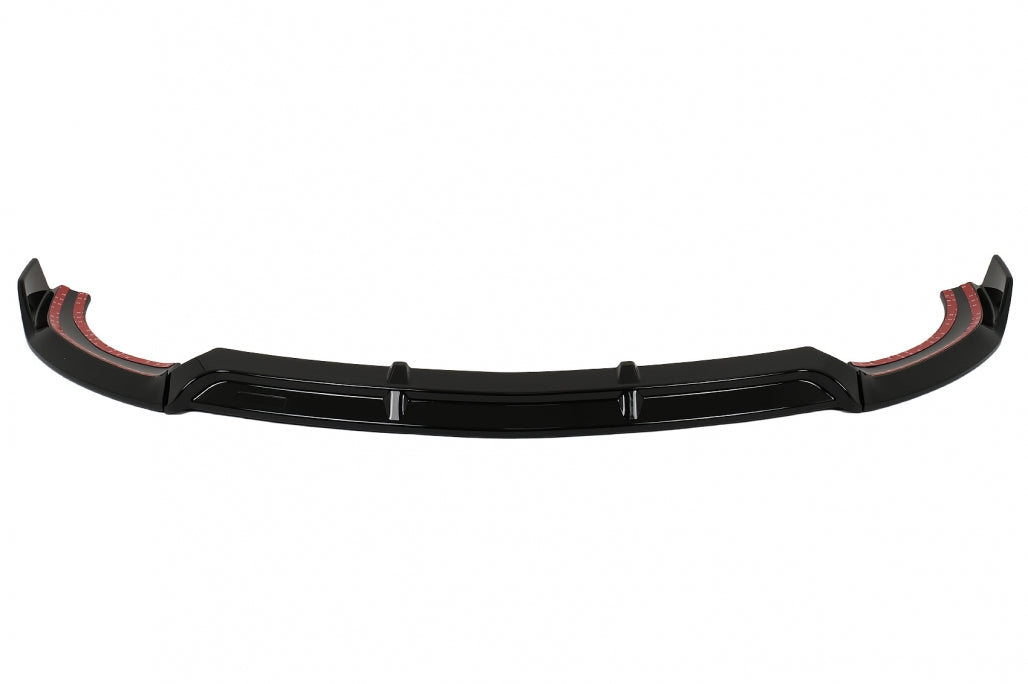 Front Bumper Lip Sport Look Piano Black for Mercedes E-Class W213 S213 C238 A238 (2016–2019)