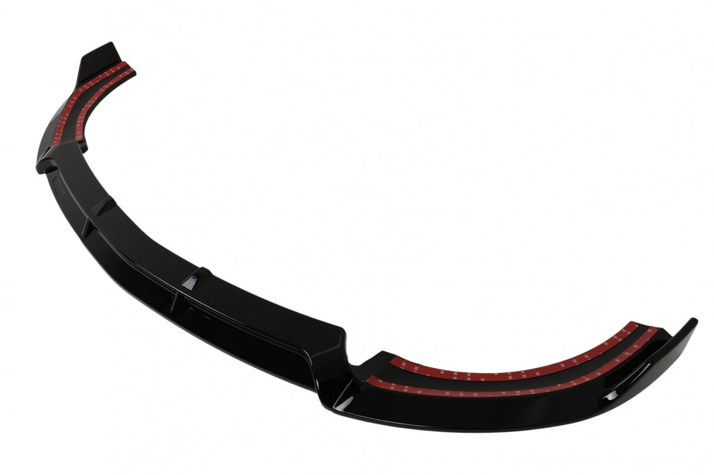 Front Bumper Lip Sport Look Piano Black for Mercedes E-Class W213 S213 C238 A238 (2016–2019)