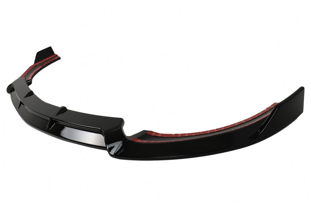 Front Bumper Lip Sport Look Piano Black for Mercedes E-Class W213 S213 C238 A238 (2016–2019)