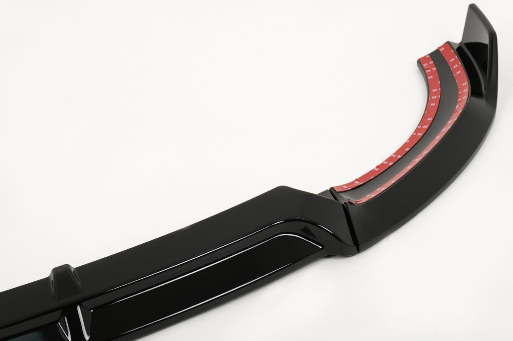 Front Bumper Lip Sport Look Piano Black for Mercedes E-Class W213 S213 C238 A238 (2016–2019)