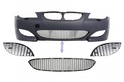 Front Bumper Lower & Side Grilles Set for BMW 5 Series E60 E61 M5 Design (2003-2010)