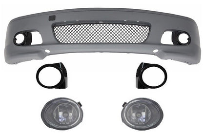 Front Bumper M-Tech II Design with Fog Lights for BMW 3 Series E46 Coupe Cabrio (1999–2007) Without PDC