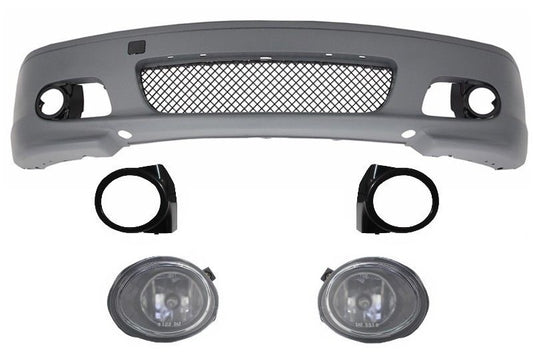 Front Bumper M-Tech II Design with Fog Lights for BMW 3 Series E46 Coupe Cabrio (1999–2007) Without PDC