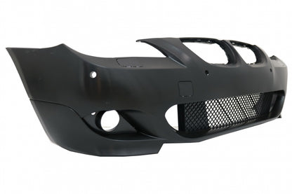Front Bumper M-Technik with Double Stripe Kidney Grilles Shiny Black for BMW 5 Series E60 E61 (2003-2007)