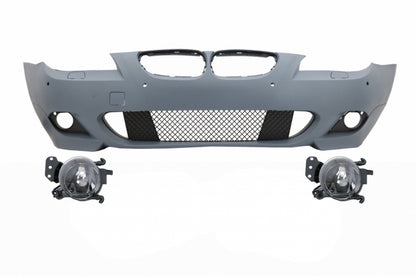 Front Bumper M-Technik with Fog Lights PDC 18mm for BMW 5 Series E60 E61 LCI (2007-2010)