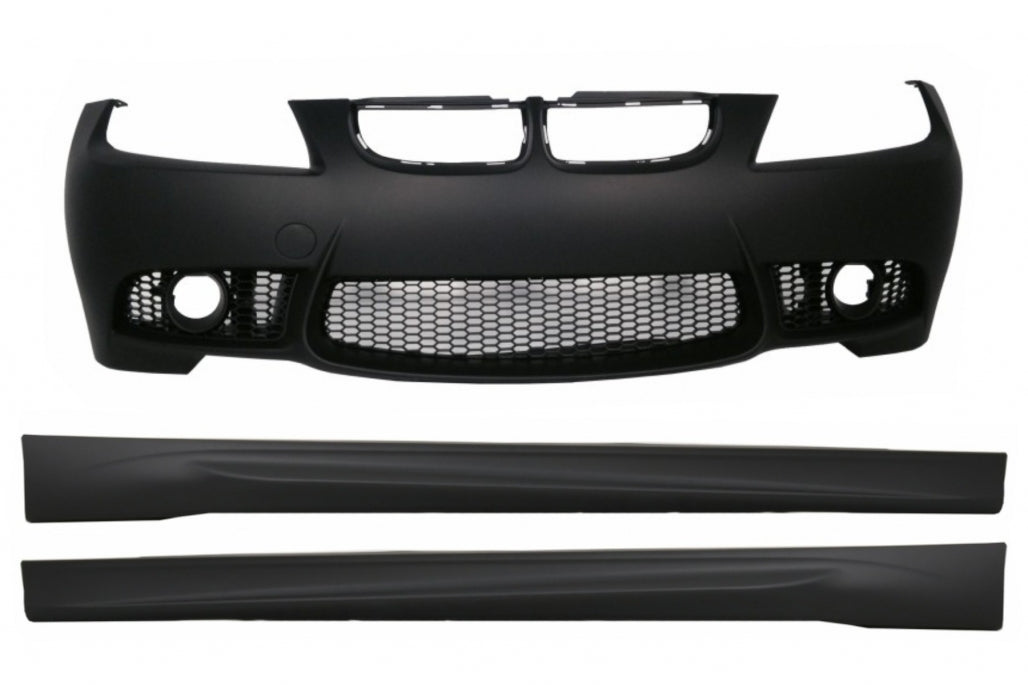 Front Bumper M3 Design with side skirts for BMW 3 Series E90 E91 Non LCI (2004–2008)