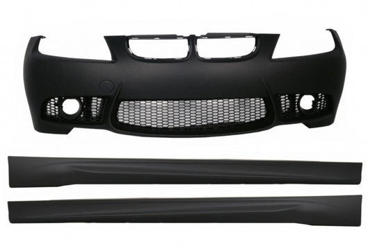 Front Bumper M3 Design with side skirts for BMW 3 Series E90 E91 Non LCI (2004–2008)