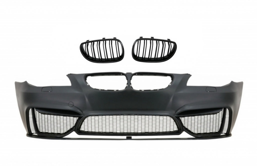 Front Bumper M4 Design with Double Stripe Kidney Grilles for BMW 5 Series E60 E61 (2003-2010)