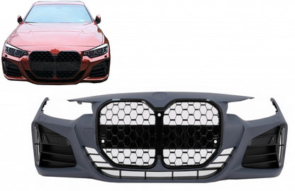 Front Bumper M4 Design with Piano Black Grille for BMW 4 Series F32 F33 F36 (2013–2017)