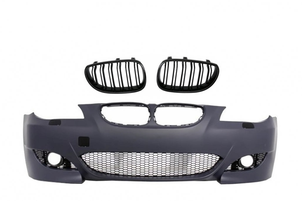 Front Bumper M5 Design with Double Stripe Kidney Grilles for BMW 5 Series E60 E61 (2003-2010)