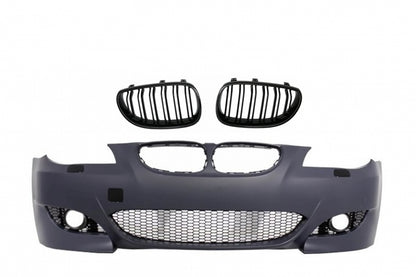 Front Bumper M5 Design with Double Stripe Kidney Grilles for BMW 5 Series E60 E61 (2003-2010)