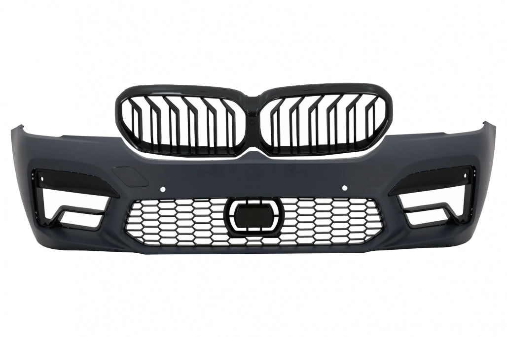 Front Bumper M5 Design with Piano Black Grilles for BMW 5 Series G30 G31 LCI (2020–Up)