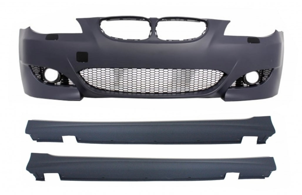 Front Bumper M5 Design with Side Skirts for BMW 5 Series E60 E61 (2003–2010)