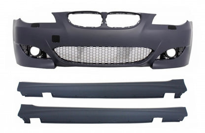 Front Bumper M5 Design with Side Skirts for BMW 5 Series E60 E61 (2003–2010)