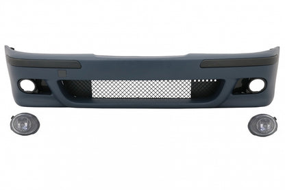 Front Bumper M5 Look with Fog Lights Clear Chrome for BMW 5 Series E39 (1995–2003)