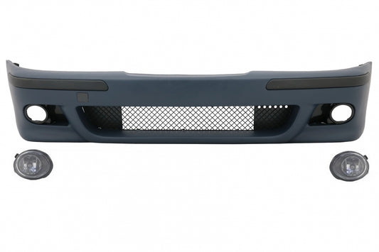 Front Bumper M5 Look with Fog Lights Clear Chrome for BMW 5 Series E39 (1995–2003)