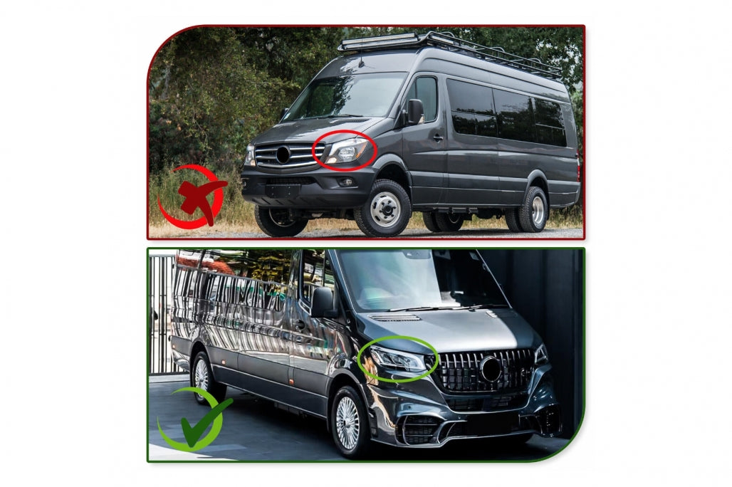 Front Bumper M Design for Mercedes Sprinter W907  W910 (2019–2024)